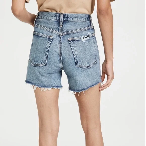 Agolde Riley High Rise Slim Leg Shorts Size 32 - Picture 3 of 8